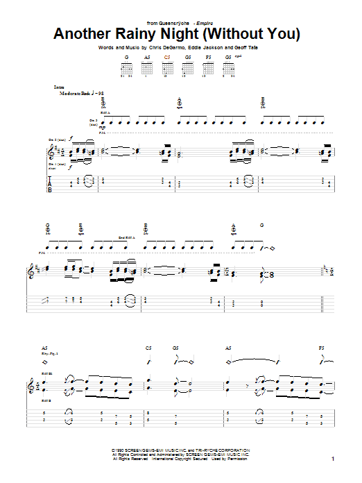 Produktgalerie: Seite 1 von 1 Another Rainy Night (Without You), Queensryche, Gitarre