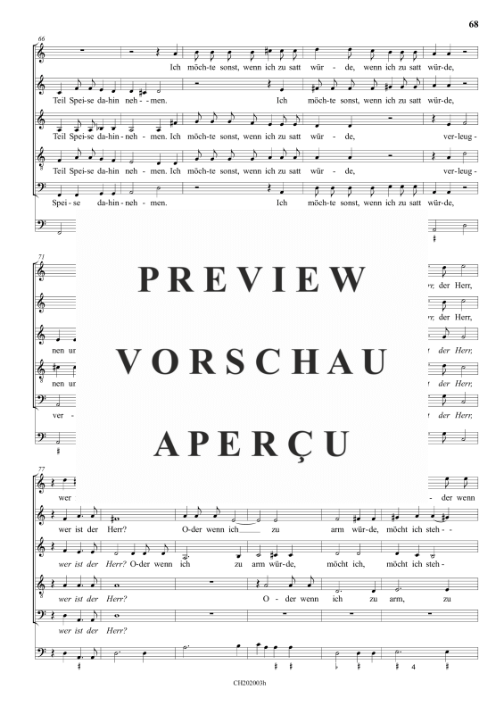 gallery: Zweierlei bitt ich von dir, , (Gemischter Chor 6-stimmig)