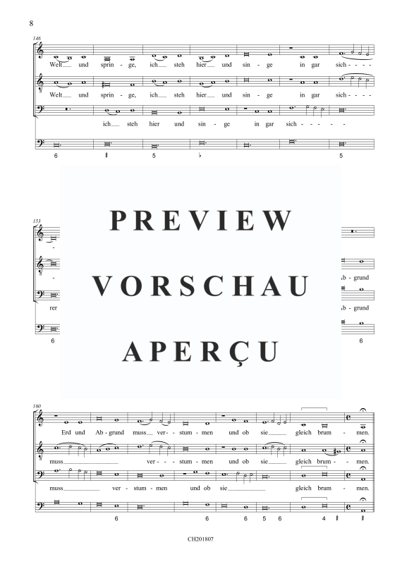 gallery: Jesu meine Freude (aus: Fest-, Buß- und Danklieder), , (5 Vokalstimmen, 2 Violinen, 3 Instrumente und Continuo)