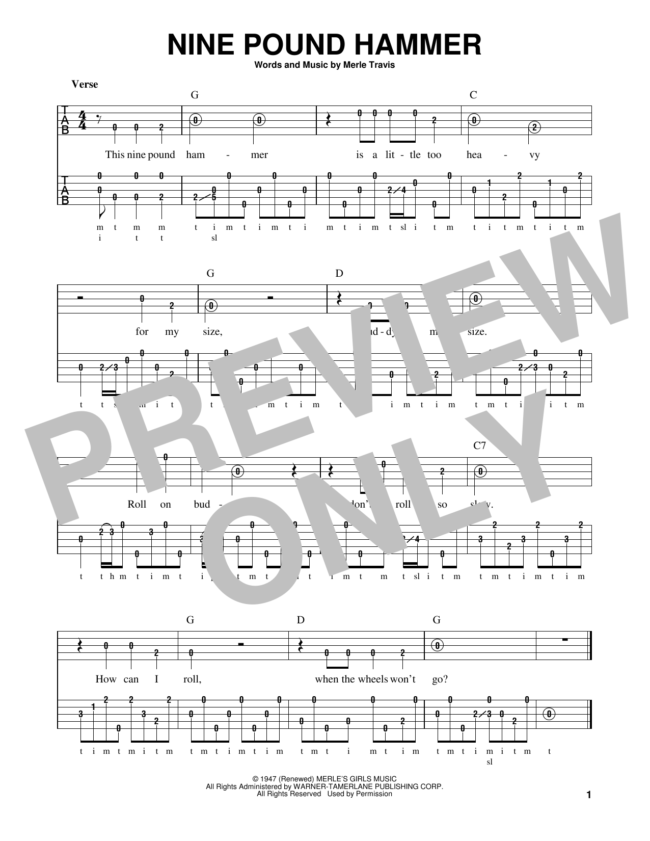 Produktgalerie: Seite 1 von 1 Nine Pound Hammer, Merle Travis, Banjo