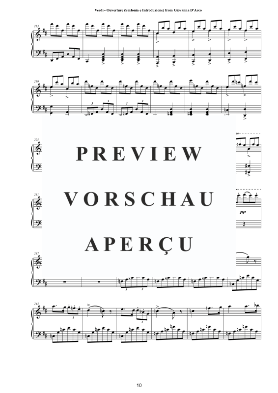 Produktgalerie: Seite 11 von 11 Ouvertüre (Sinfonia e Introduzione) aus Giovanna d'Arco - Klavier Version, , Klavier Solo