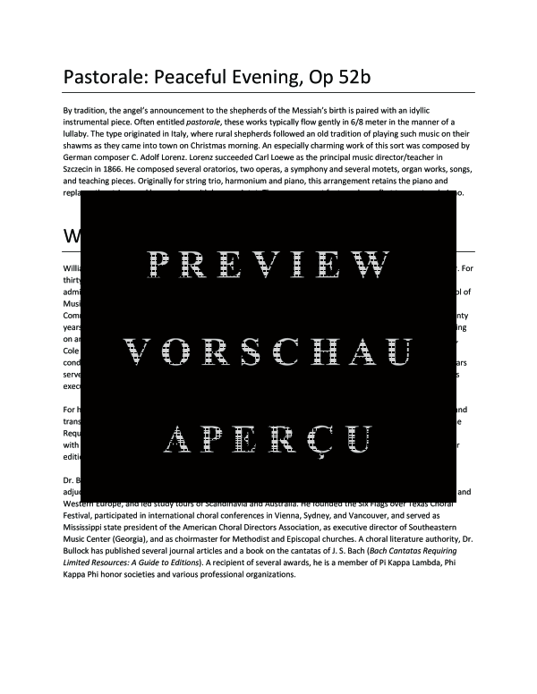 Produktgalerie: Seite 8 von 11 Pastorale: Peaceful Evening, Op. 52b, , (Blechbläser Quintett und KLavier)