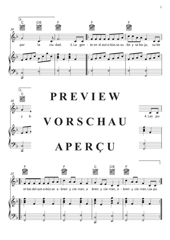 Produktgalerie: Seite 5 von 7 Las Ruedas Del Autobú s, , (Gesang + Klavier, Gitarre)
