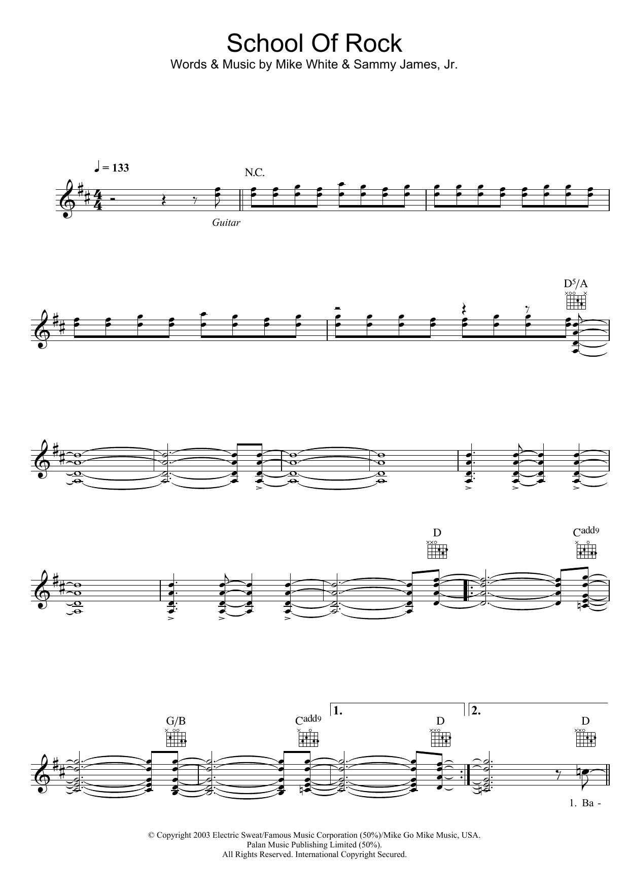 Product picture to: School Of Rock (from School of Rock: The Musical)