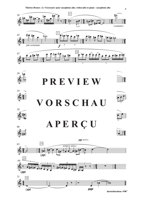 Product gallery: Page 14 of 17 Le Visionnaire , , (alto saxophone, viola + piano)