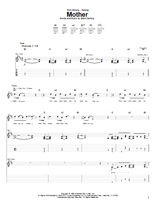 Produktgalerie: Seite 1 von 1 Mother, Danzig, Gitarre