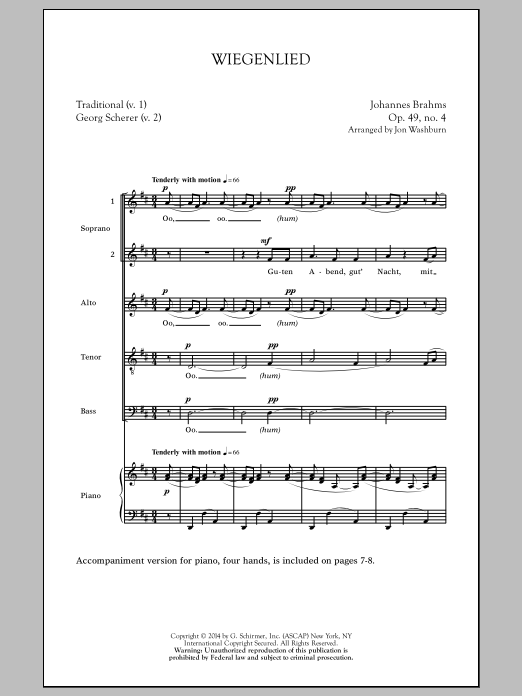 Produktgalerie: Seite 1 von 1 Wiegenlied, Jon Washburn, Chor