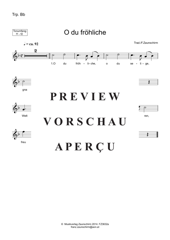 gallery: O du fröhliche , , (Trompete in B + Klavier/Orgel)