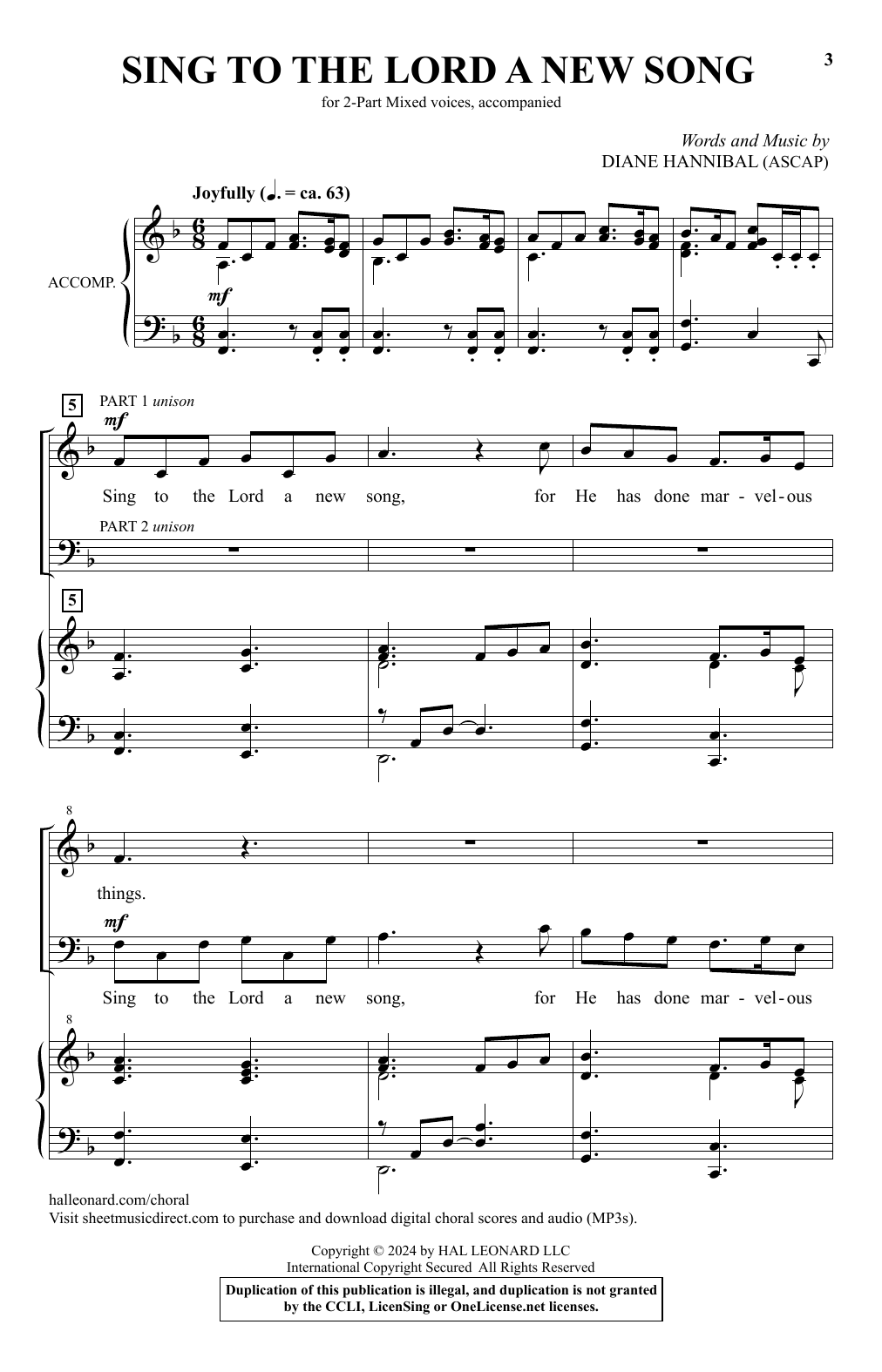 Product picture to: Sing To The Lord A New Song