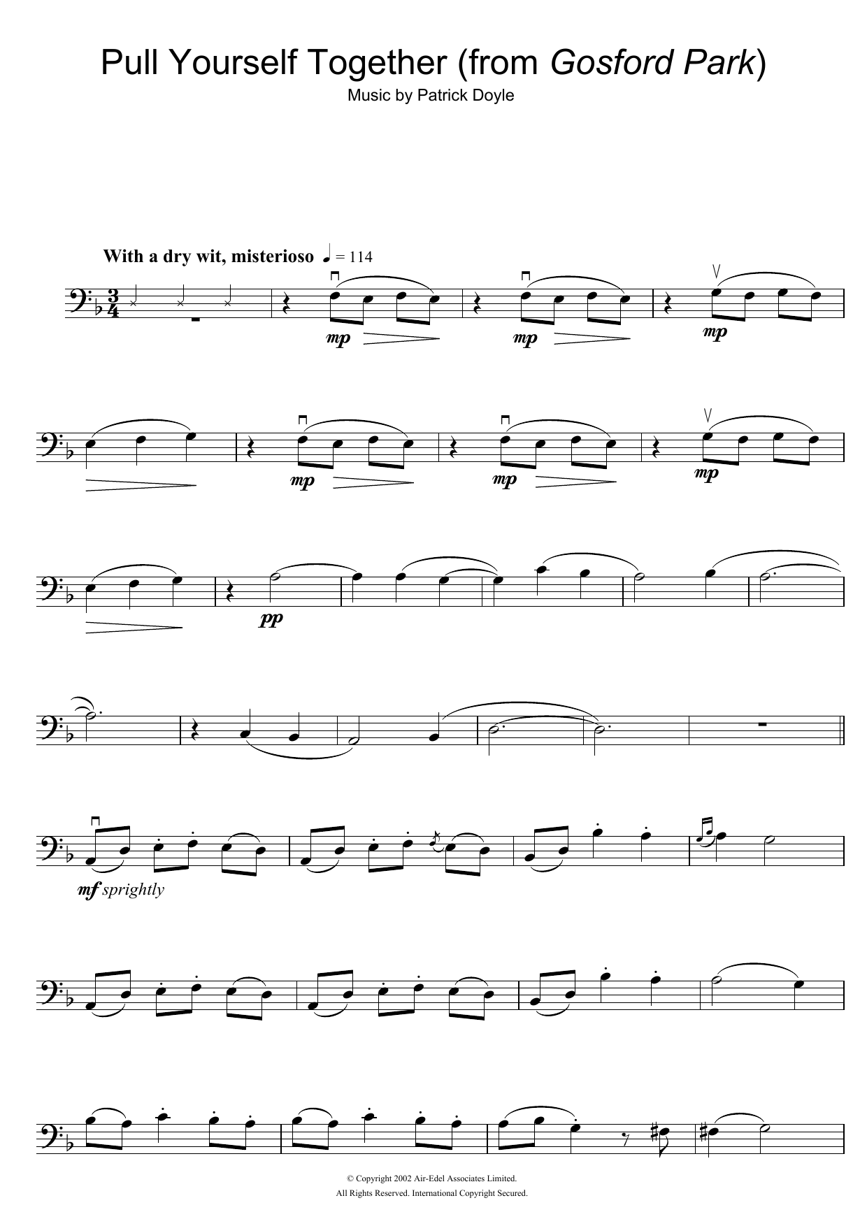 Produktgalerie: Seite 1 von 1 Pull Yourself Together (from Gosford Park), Patrick Doyle, Violoncello