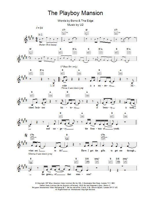 Produktgalerie: Seite 1 von 1 The Playboy Mansion, U2, Melodieinstrument