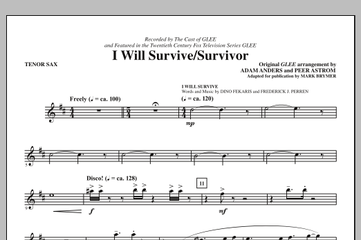Product picture to: I Will Survive/Survivor (arr. Mark Brymer) - Tenor Sax