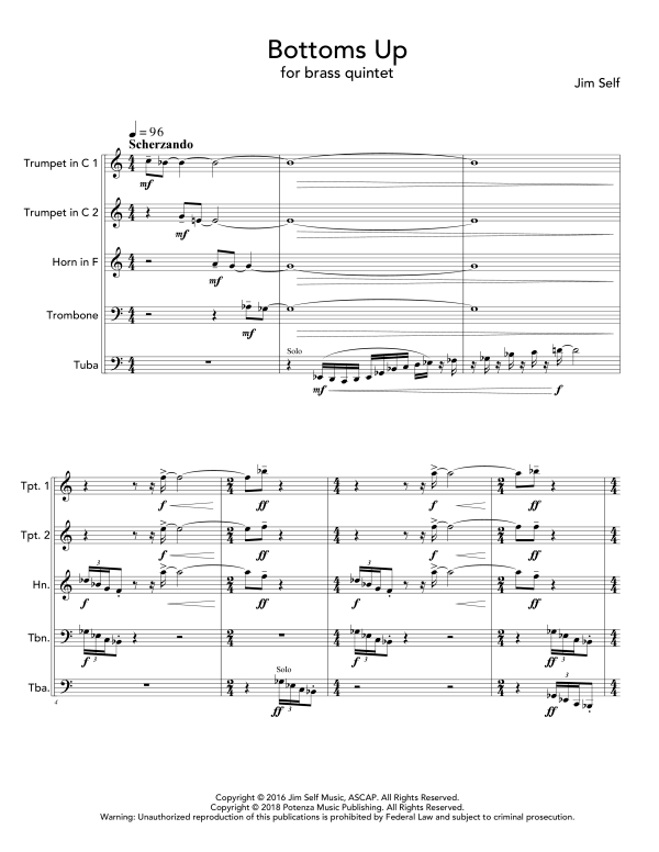 Produktgalerie: Seite 1 von 11 Bottoms Up, , (Blechbläser Quintett)