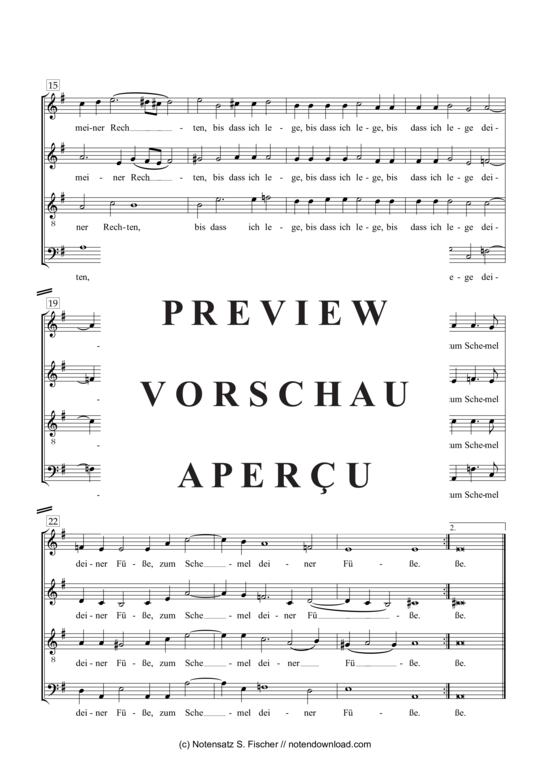 Product gallery: Page 3 of 3 Der Herr hat gesagt zu meinem Herren , , (mixed choir)