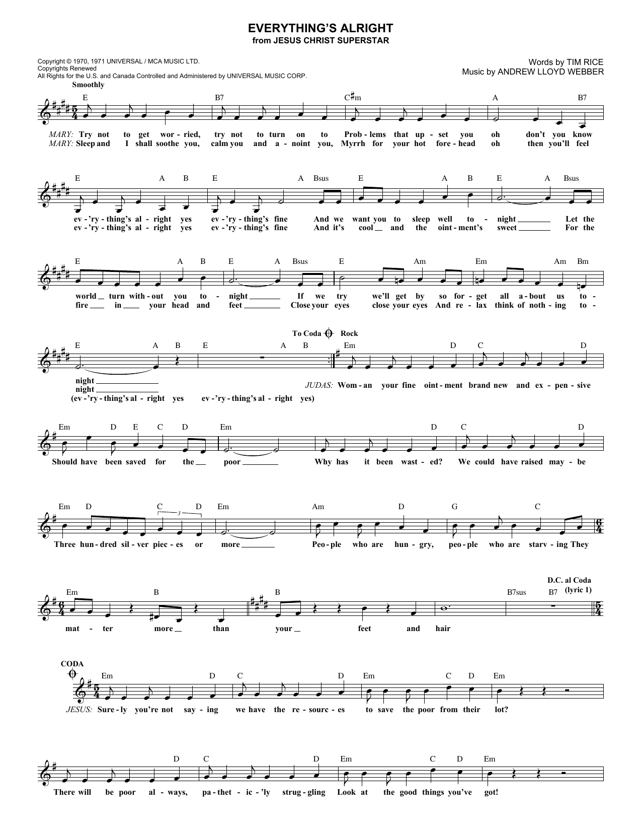 Produktbild zu: Everything's Alright (from Jesus Christ Superstar)