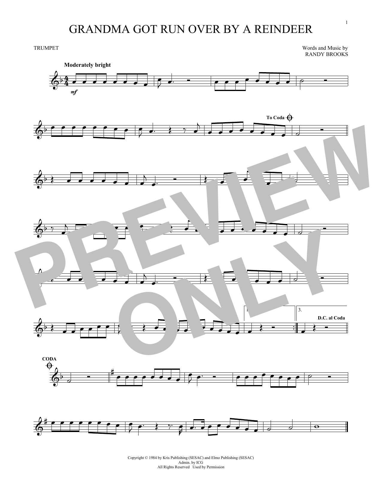 Produktgalerie: Seite 1 von 1 Grandma Got Run Over By A Reindeer, Randy Brooks, Trompete