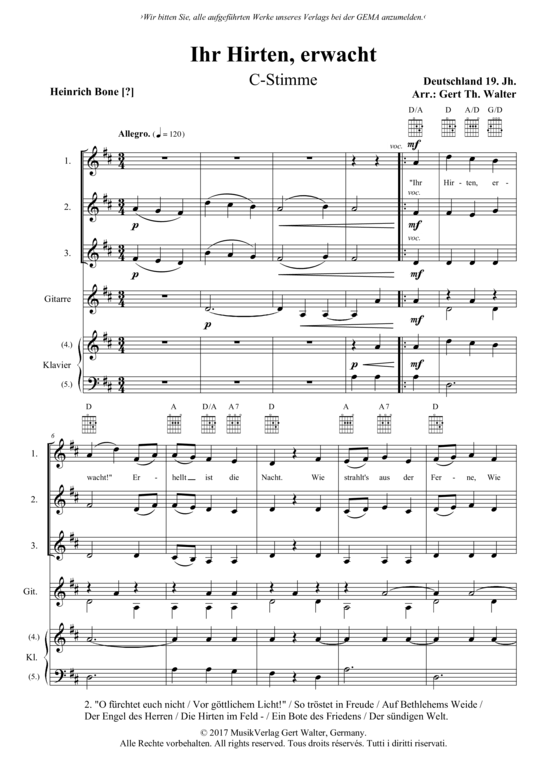 Produktbild zu: Ihr Hirten, erwacht Traditional