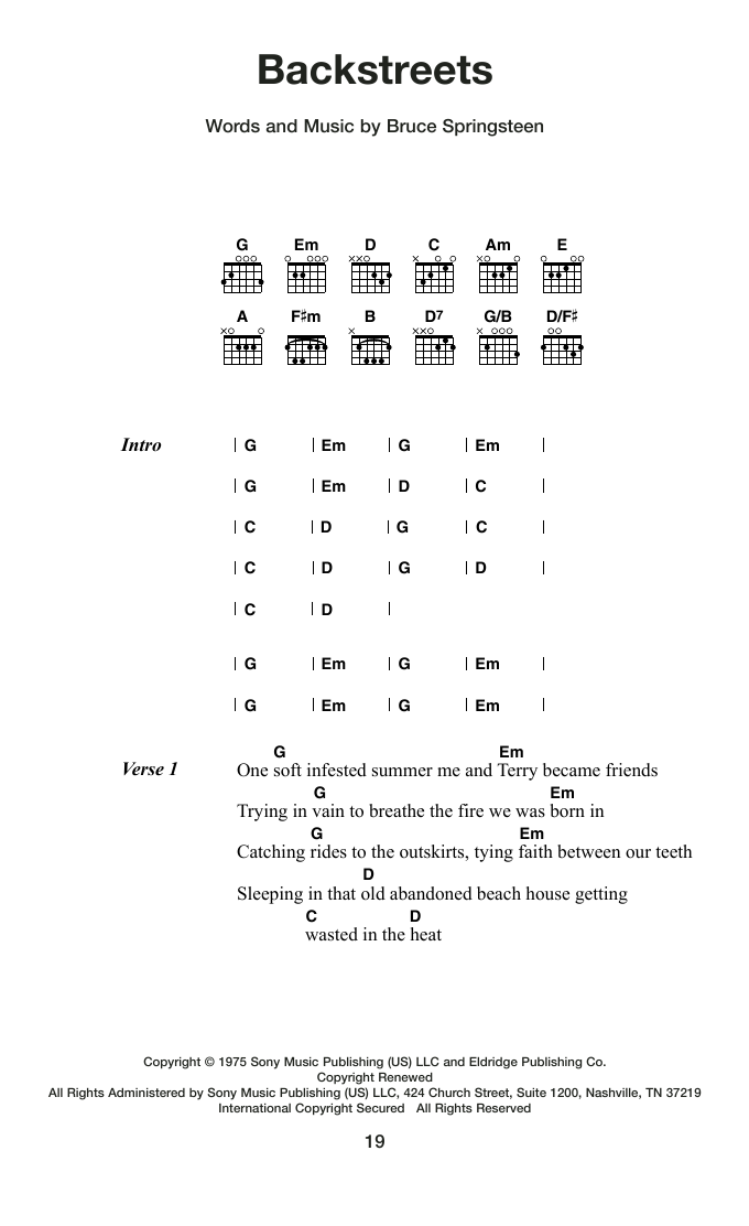 Produktgalerie: Seite 1 von 1 Backstreets, Bruce Springsteen, Gitarre