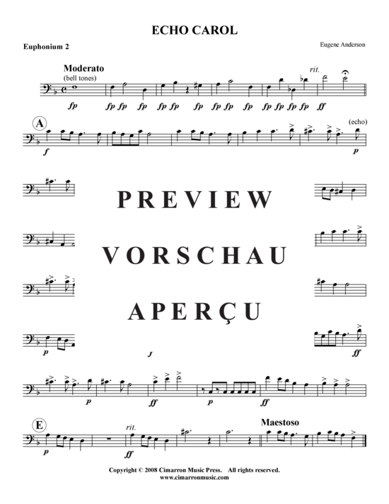Product gallery: Page 6 of 9 The Echo Carol , , (Tuba Quartet: 2x Baritone, 2xTuba)