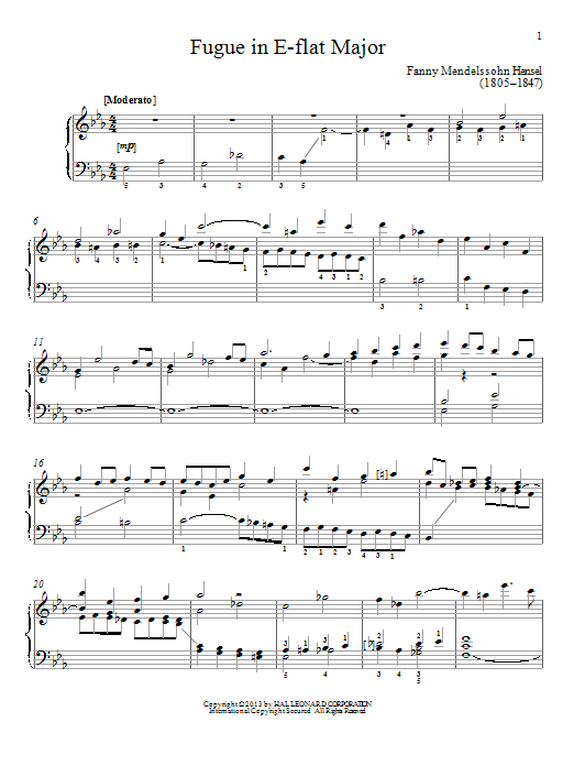 Produktbild zu: Fugue In E-Flat Major