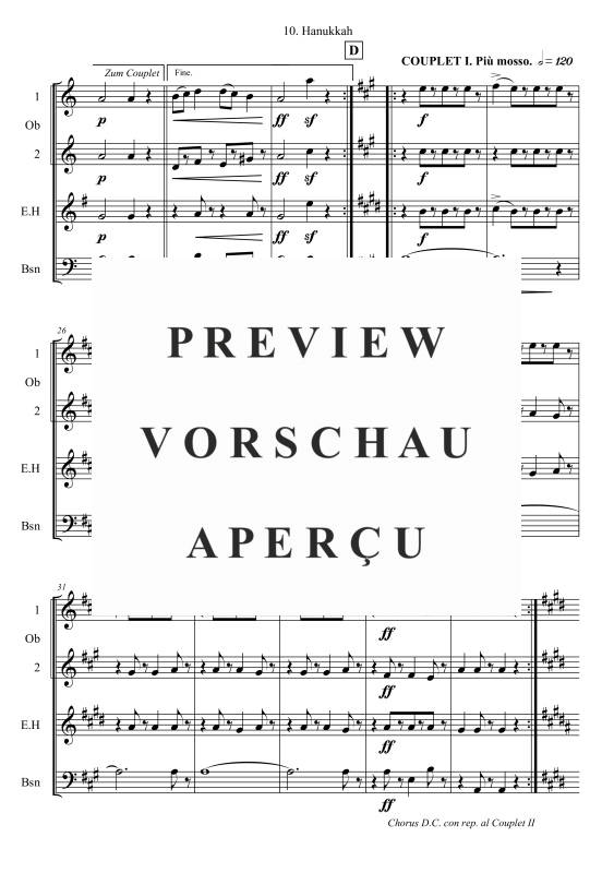 gallery: Hanukkah, , Holzbläser Quartett - Flexible Besetzung