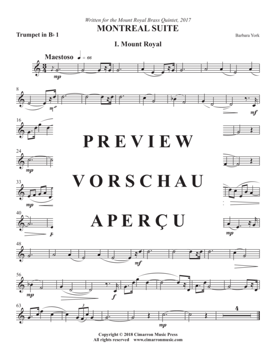 Produktgalerie: Seite 21 von 21 Montreal Suite , , (Blechbläser Quintett)