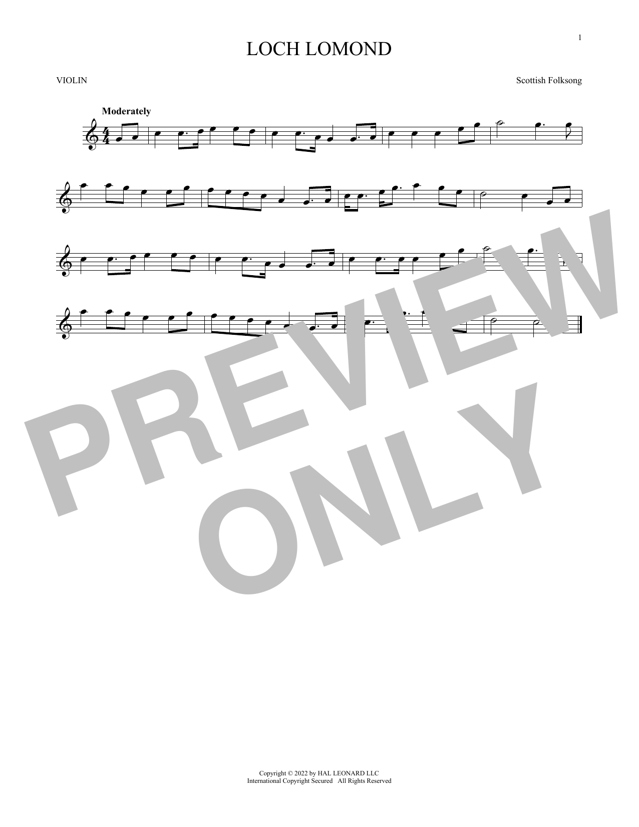 Product gallery: Page 1 of 1 Loch Lomond, Scottish Folksong