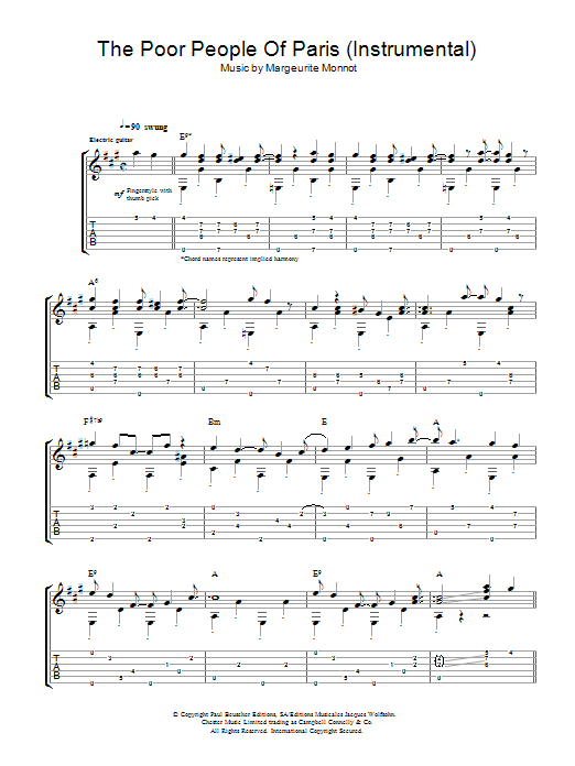 Produktbild zu: The Poor People Of Paris (Instrumental)