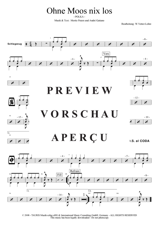 Product gallery: Page 11 of 13 Ohne Moos nix los , Hofbräuhaus-Band, (Combo + 3 Horns/Voc opt.)