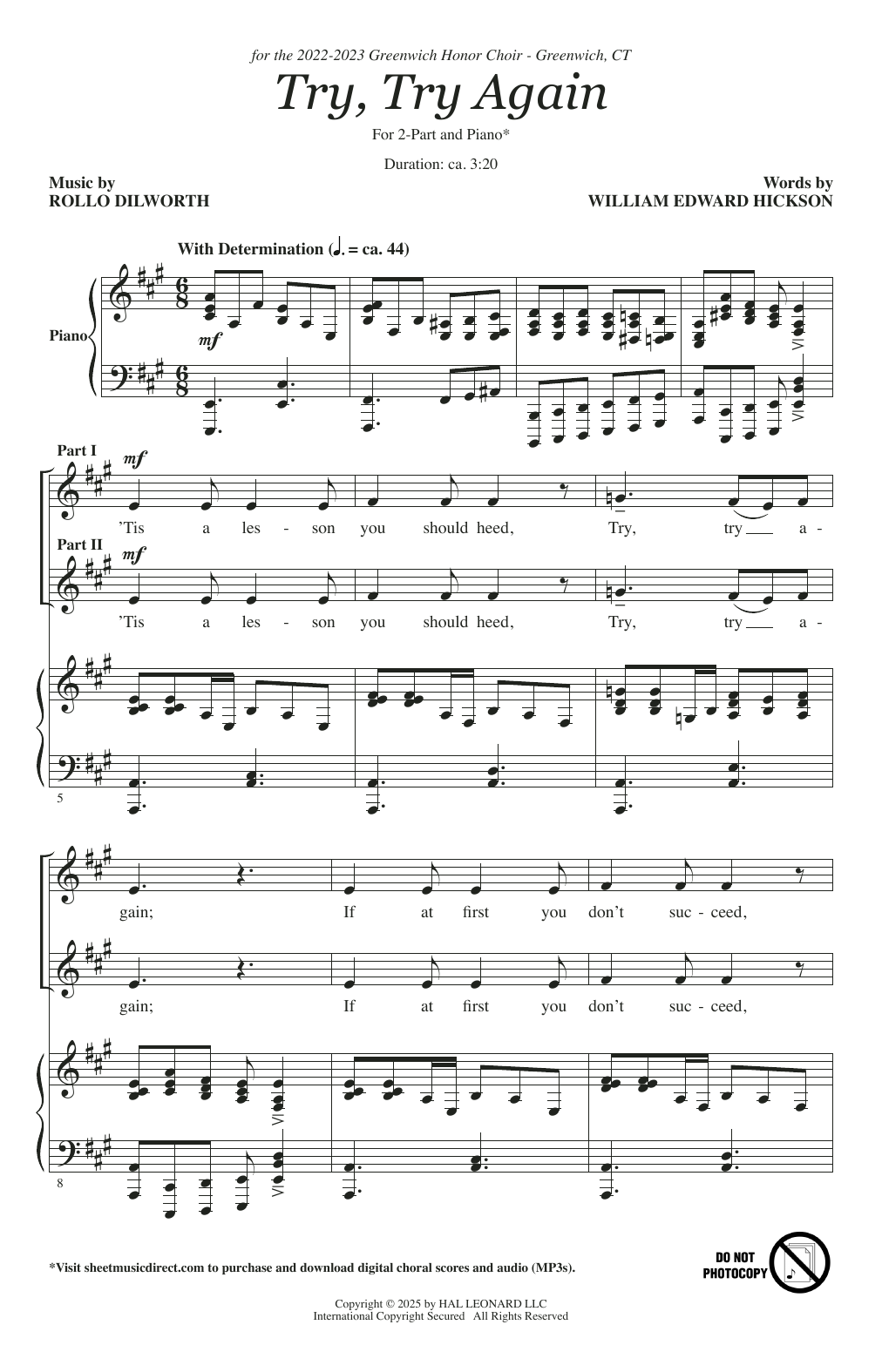 Produktgalerie: Seite 1 von 1 Try, Try Again, William Edward Hickson, Chor