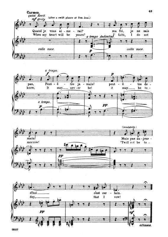 Produktbild zu: L'Amour est un oiseau rebelleGeorges Bizet