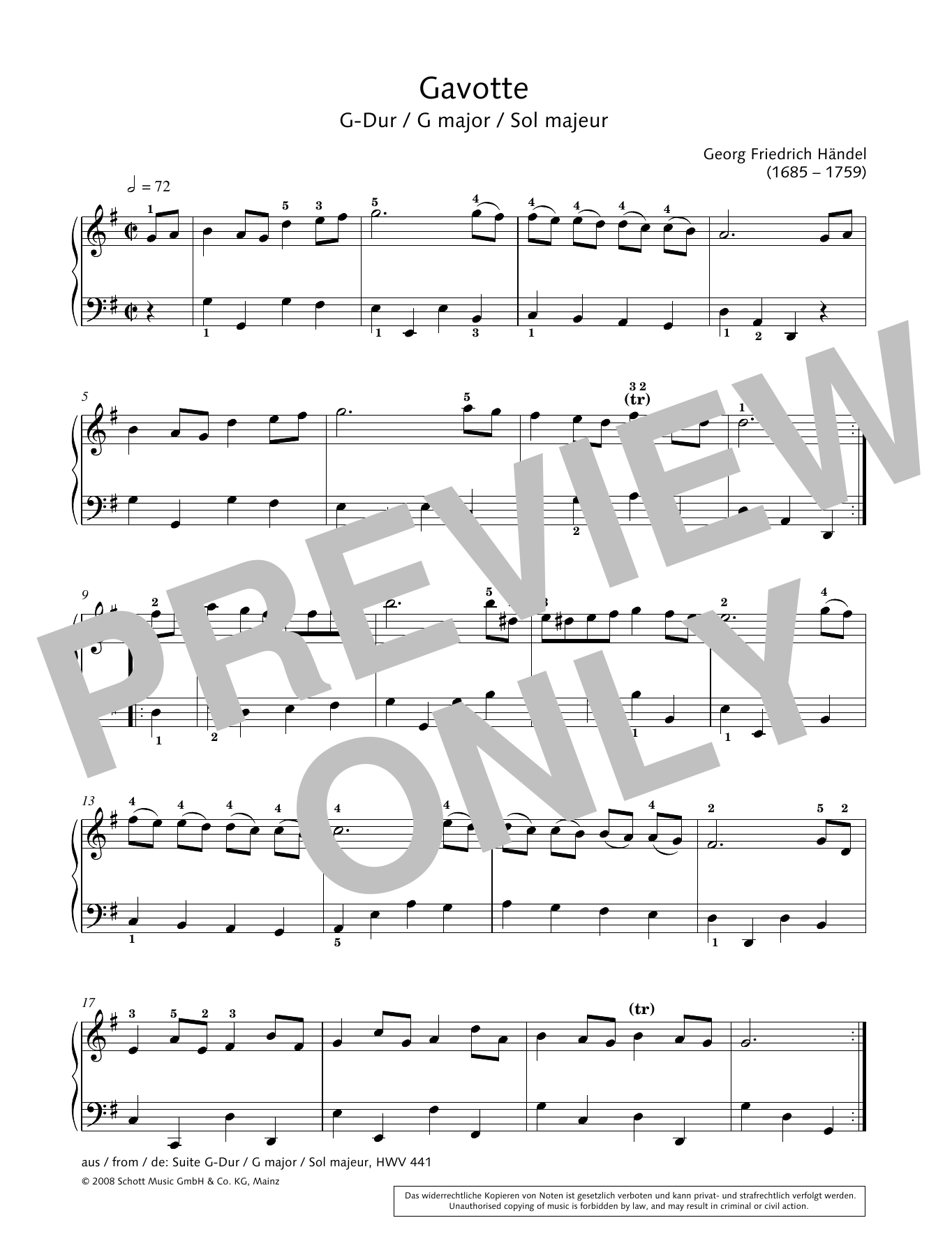 Product gallery: Page 1 of 1 Gavotte In G Major, Hans-Gunter Heumann