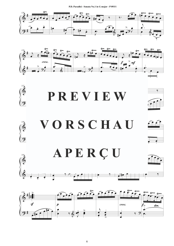 Produktgalerie: Seite 7 von 8 Sonate No.1 in G-Dur, , Klavier Solo