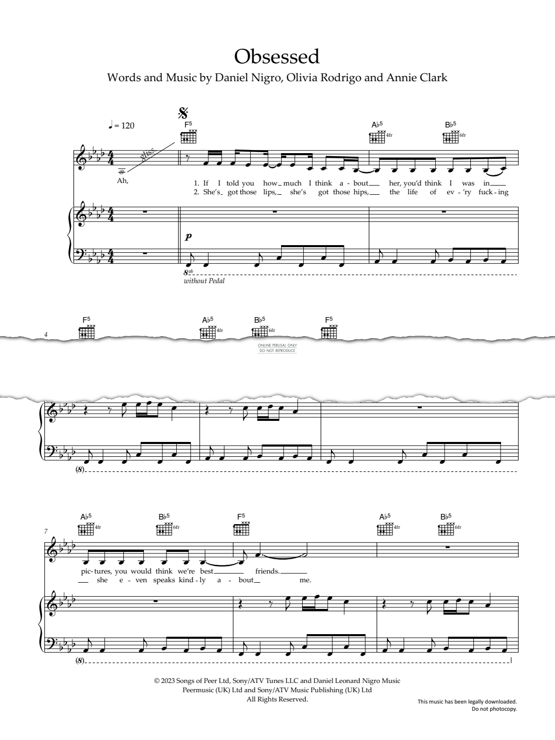 gallery: Obsessed, Olivia Rodrigo, Gesang, Gitarre, Klavier