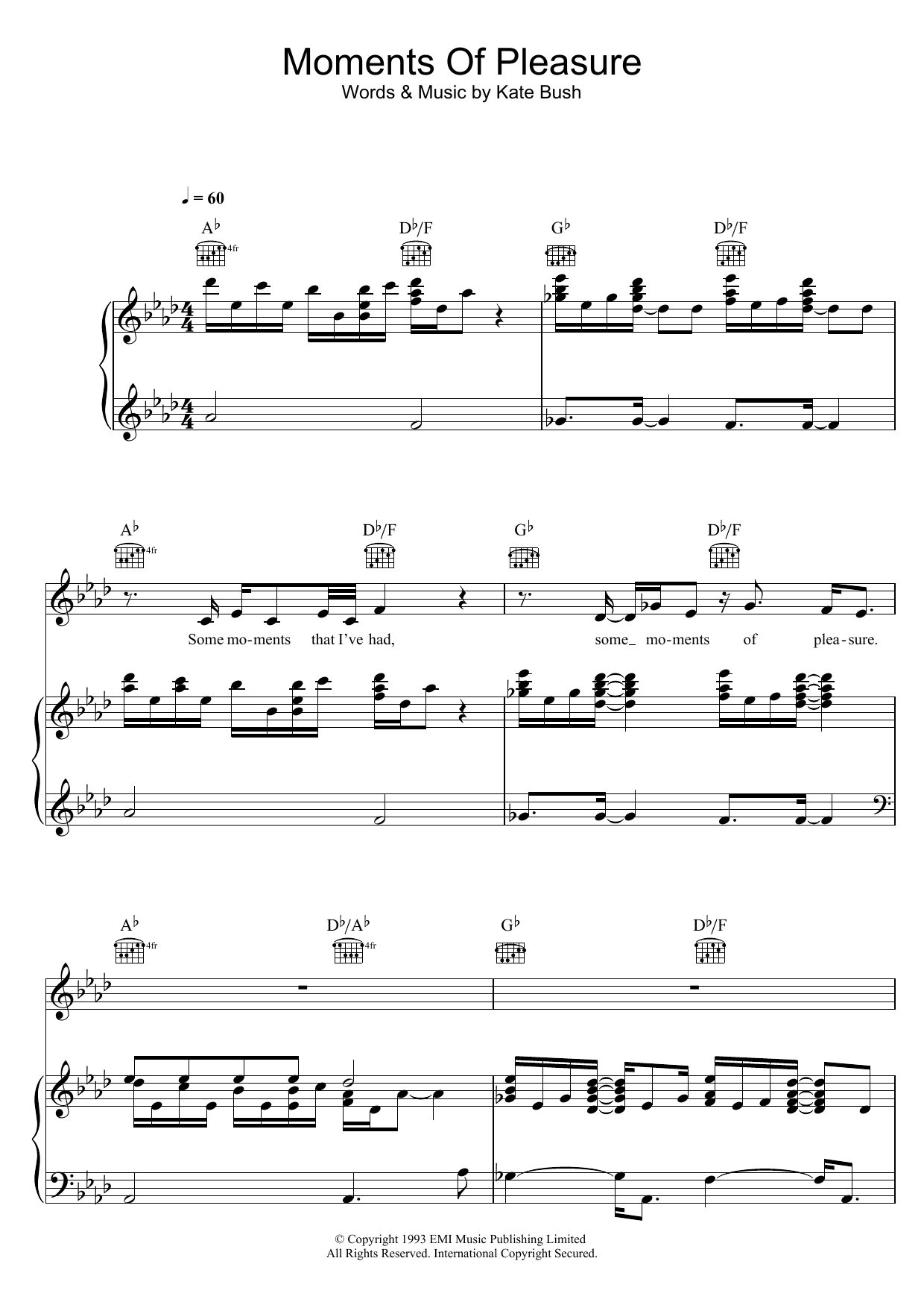 Produktgalerie: Seite 1 von 1 Moments Of Pleasure, Kate Bush, Gesang, Gitarre, Klavier