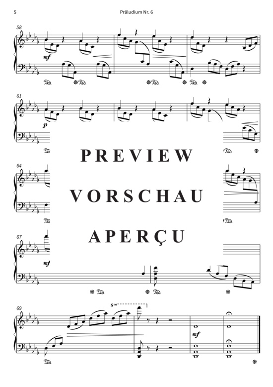 Product gallery: Page 8 of 8 Präludium Nr. 6 (Aus Acht Präludien op. 12) , , Piano Solo