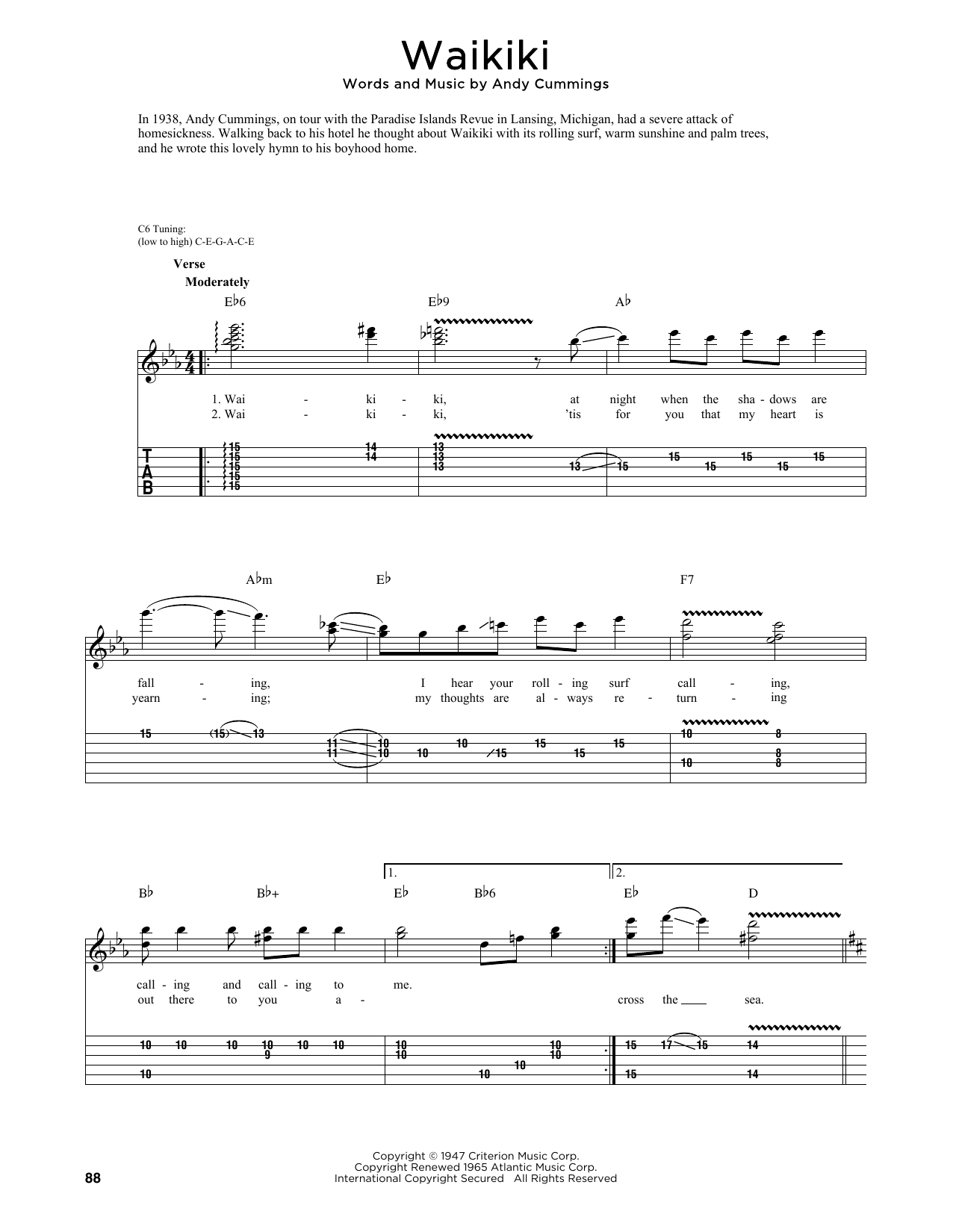Produktbild zu: Waikiki (arr. Fred Sokolow)