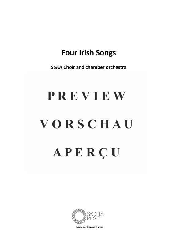 Produktgalerie: Seite 4 von 11 Four Irish songs, , Frauenchor SSAA und kleinem Orchester