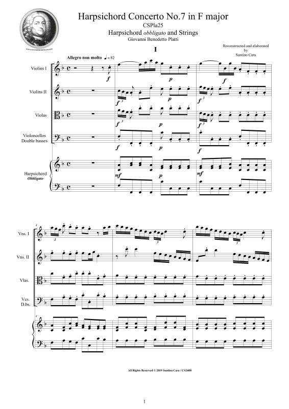 Produktbild zu: Cembalo Konzert Nr. 7 in F-DurGiovanni Benedetto Platti