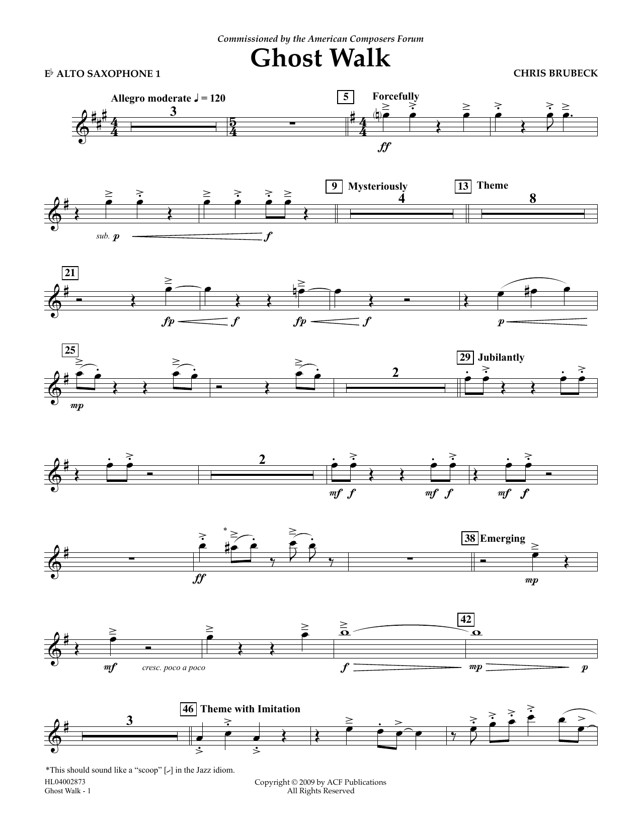 Product picture to: Ghost Walk - Eb Alto Saxophone 1