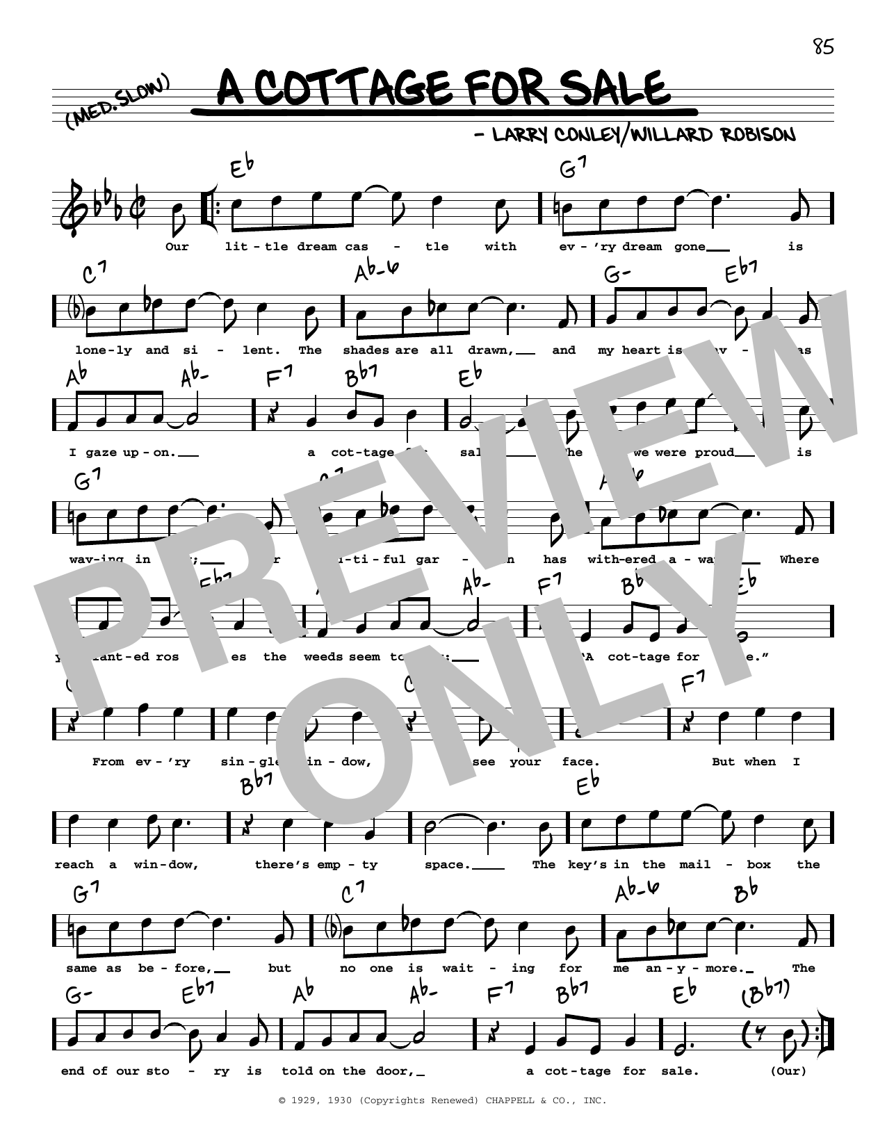 Produktbild zu: A Cottage For Sale (arr. Robert Rawlins)