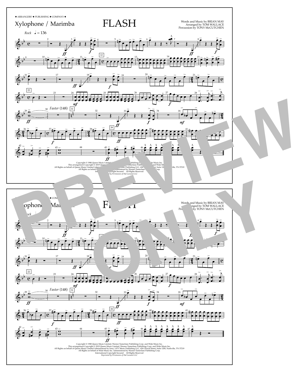 Product picture to: Flash (arr. Tom Wallace) - Xylophone/Marimba