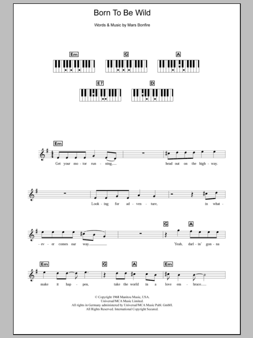 Product picture to:  Born To Be Wild - Steppenwolf