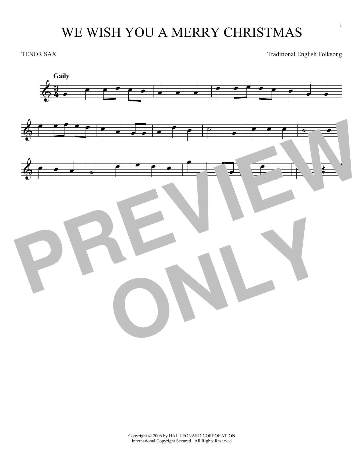 Product gallery: Page 1 of 1 We Wish You A Merry Christmas, Traditional English Folksong