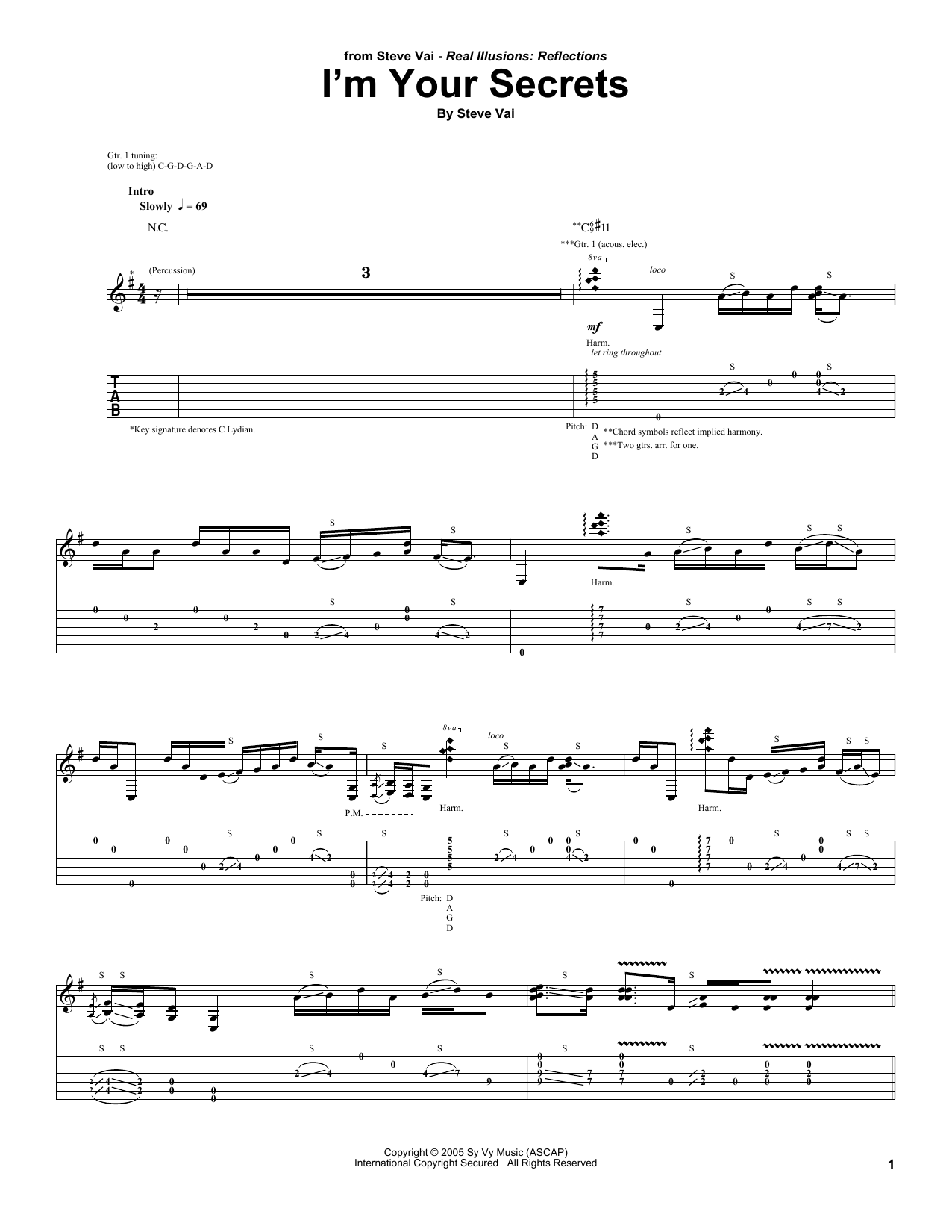 Produktgalerie: Seite 1 von 1 I'm Your Secrets, Steve Vai, Gitarre