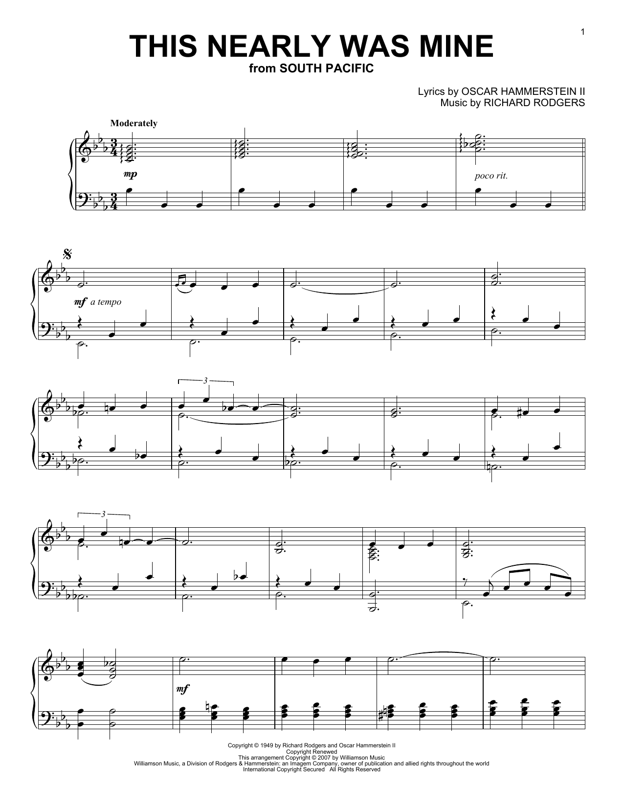 Product gallery: Page 1 of 1 This Nearly Was Mine, Oscar Hammerstein II