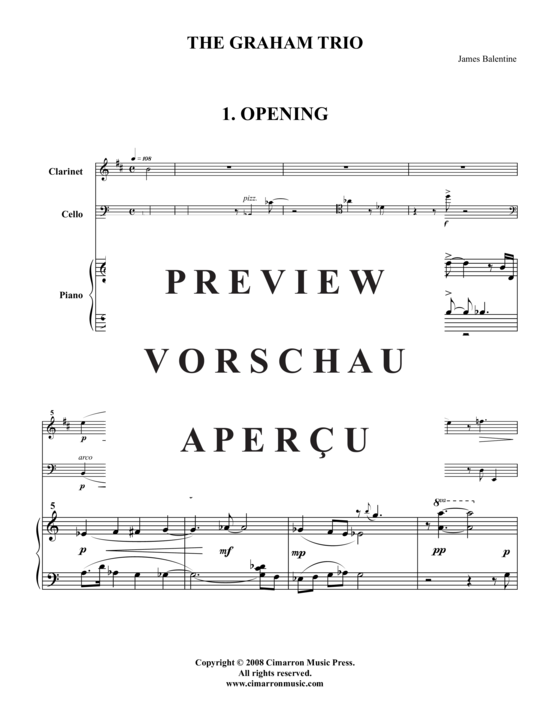 Product gallery: Page 2 of 21 Graham Trio , , (clarinet, cello + piano)