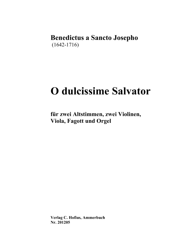 Produktbild zu: O dulcissime Salvator