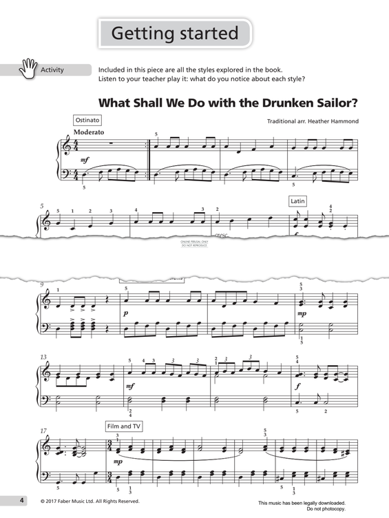 Produktgalerie: Seite 1 von 1 What Shall We Do With The Drunken Sailor, Traditional, Klavier