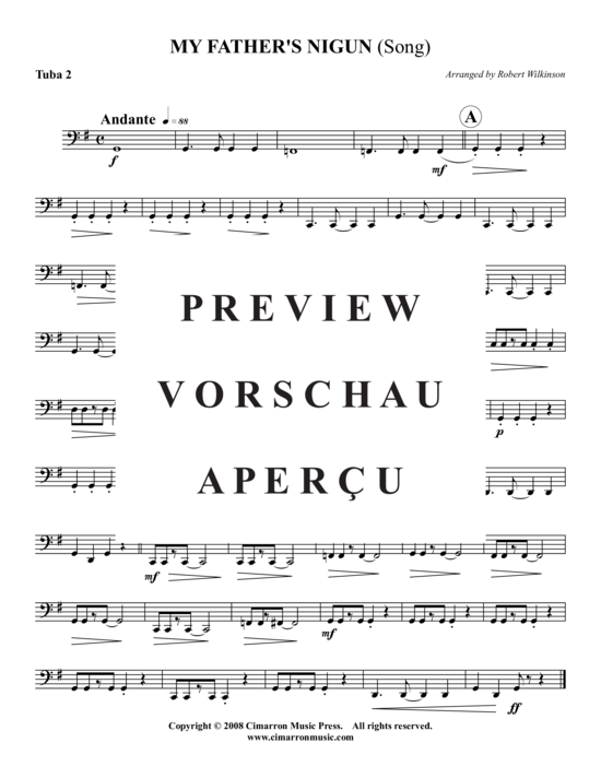 Product gallery: Page 9 of 9 My Fathers Nigun Song , , (Tuba Quartet: 2x Baritone, 2xTuba)